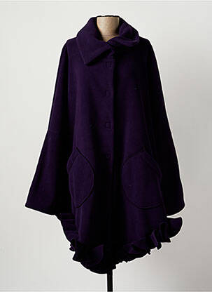 Manteau long violet BORIS INDUSTRIES pour femme