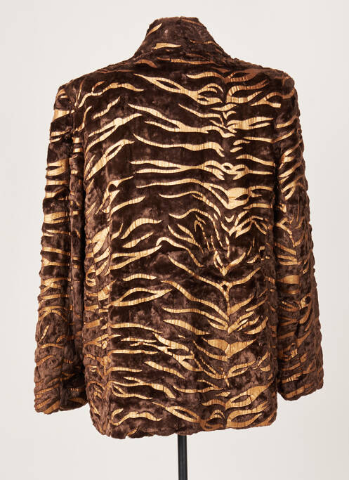 Manteau court marron JOMHOY pour femme