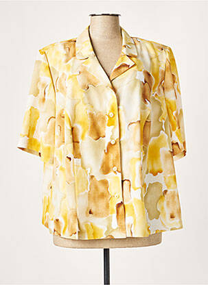 Chemisier manches courtes manches courtes jaune FRANCOISE femme