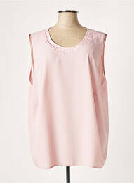 Blouse col rond sans manche rose FRANCOISE femme