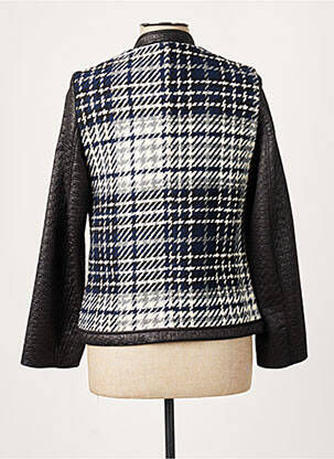 Veste casual col rond bleu FRANCE RIVOIRE femme