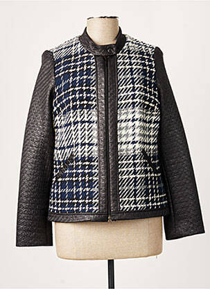 Veste casual col rond bleu MERI & ESCA femme