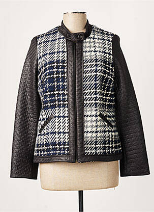 Veste casual col rond bleu GUY DUBOUIS femme