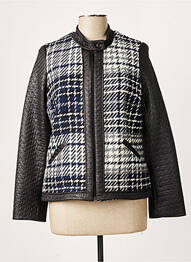 Veste casual col rond bleu GUY DUBOUIS femme