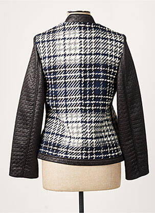 Veste casual col rond bleu GUY DUBOUIS femme