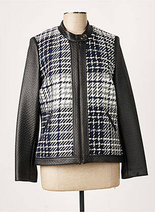 Veste casual col rond bleu GUY DUBOUIS femme