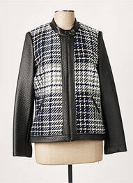 Veste casual col rond bleu GUY DUBOUIS femme