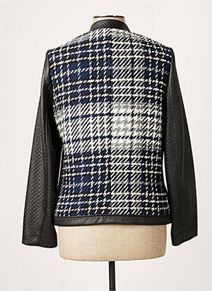 Veste casual col rond bleu GUY DUBOUIS femme
