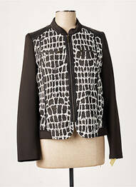 Veste casual col rond bleu FRANCE RIVOIRE femme