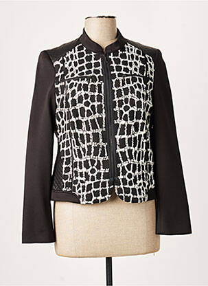 Veste casual col rond bleu GUY DUBOUIS femme