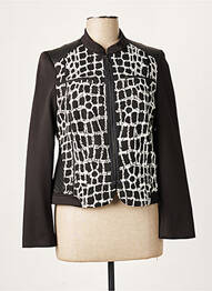 Veste casual col rond bleu GUY DUBOUIS femme