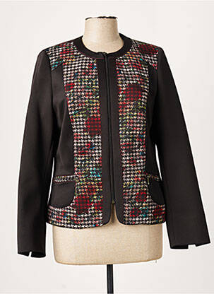 Veste casual epaulette noir GUY DUBOUIS femme