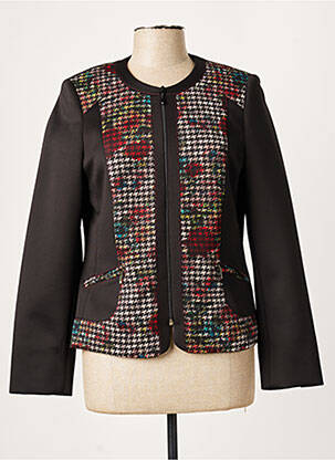 Veste casual epaulette noir FRANCE RIVOIRE femme