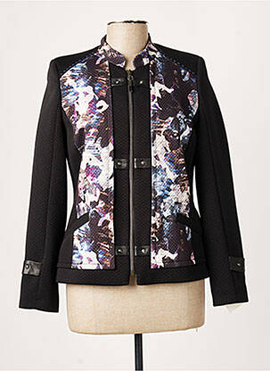 Veste casual epaulette noir FRANCE RIVOIRE femme