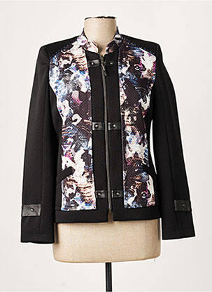 Veste casual epaulette noir GUY DUBOUIS femme