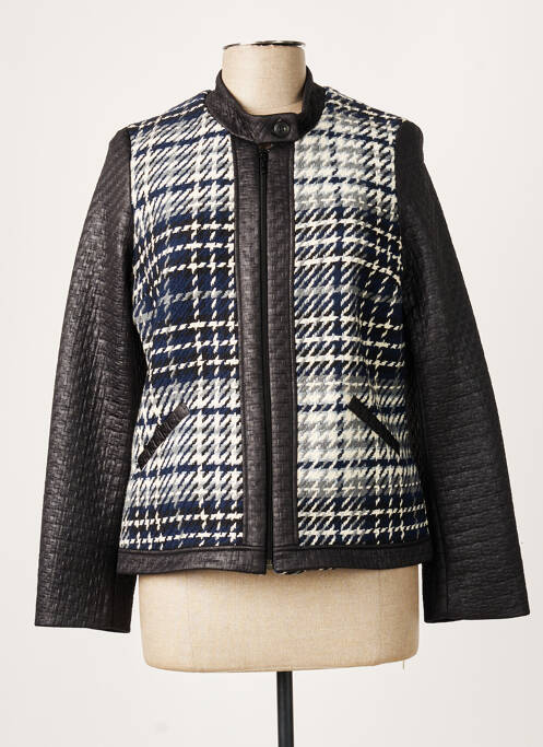 Veste casual col rond bleu GUY DUBOUIS femme