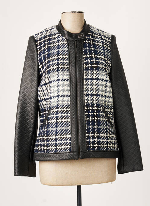 Veste casual col rond bleu GUY DUBOUIS femme