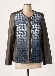 Veste casual col rond marron MERI & ESCA femme