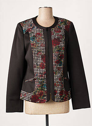 Veste casual epaulette noir FRANCE RIVOIRE femme