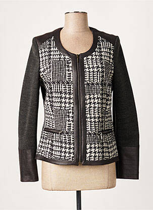 Veste casual col rond gris MERI & ESCA femme