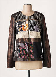 Veste casual col rond noir MERI & ESCA femme