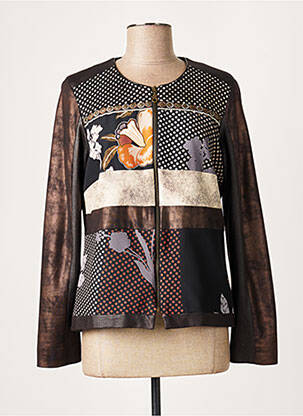 Veste casual col rond noir MERI & ESCA femme