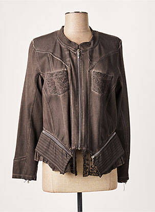 Veste casual coupe cintrée marron MERI & ESCA femme