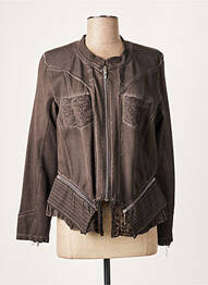 Veste casual coupe cintrée marron MERI & ESCA femme