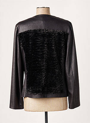 Veste casual col rond noir GD femme