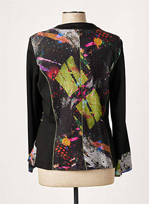 Veste casual col rond noir FRANCE RIVOIRE femme