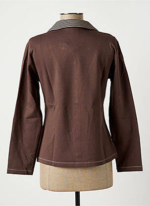 T-shirt manches longues manches longues marron FRANCE RIVOIRE femme