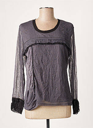 Top stretch manches longues gris GUY DUBOUIS femme