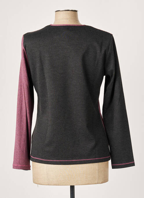 T-shirt gris FRANCE RIVOIRE pour femme