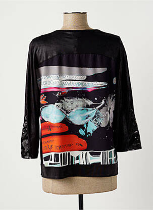 T-shirt manches 3/4 manches 3/4 noir GUY DUBOUIS femme