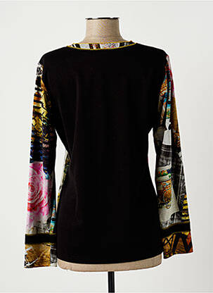 T-shirt manches longues manches longues noir FRANCE RIVOIRE femme