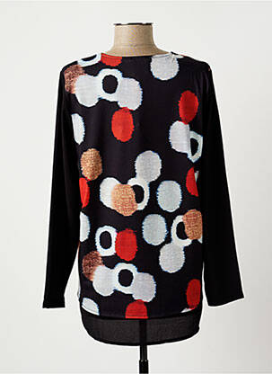 Blouse imprimé fantaisie manches longues noir GUY DUBOUIS femme