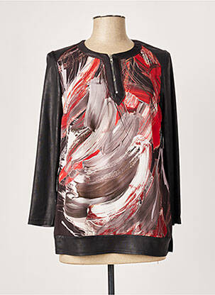 Blouse imprimé fantaisie manches longues noir GUY DUBOUIS femme