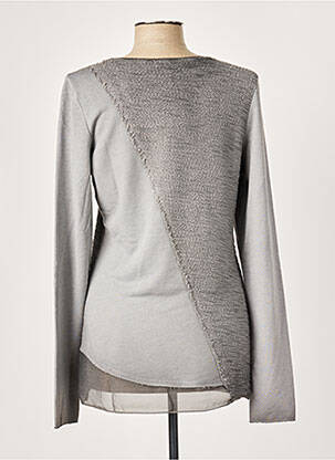 Pull tunique stretch manches longues gris MERI & ESCA femme