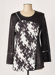 Top imprimé fantaisie manches longues noir MERI & ESCA femme