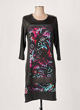 Robe courte manches longues manches longues noir FRANCE RIVOIRE femme