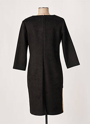 Robe mi-longue manches 3/4 manches 3/4 noir FRANCE RIVOIRE femme