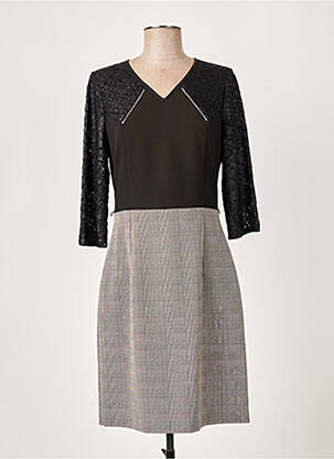 Robe mi-longue manches longues manches longues gris MERI & ESCA femme