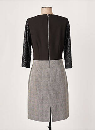 Robe mi-longue manches longues manches longues gris MERI & ESCA femme