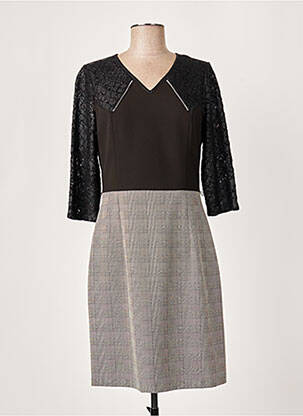 Robe mi-longue manches longues manches longues gris MERI & ESCA femme