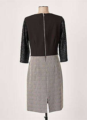Robe mi-longue manches longues manches longues gris MERI & ESCA femme