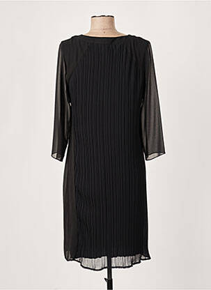 Robe mi-longue coupe fluide manches longues noir FRANCE RIVOIRE femme