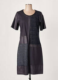 Robe mi-longue imprimé fantaisie manches courtes bleu MERI & ESCA femme