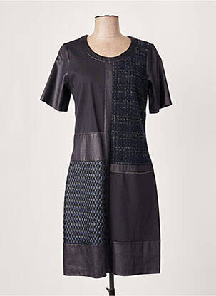 Robe mi-longue imprimé fantaisie manches courtes bleu MERI & ESCA femme