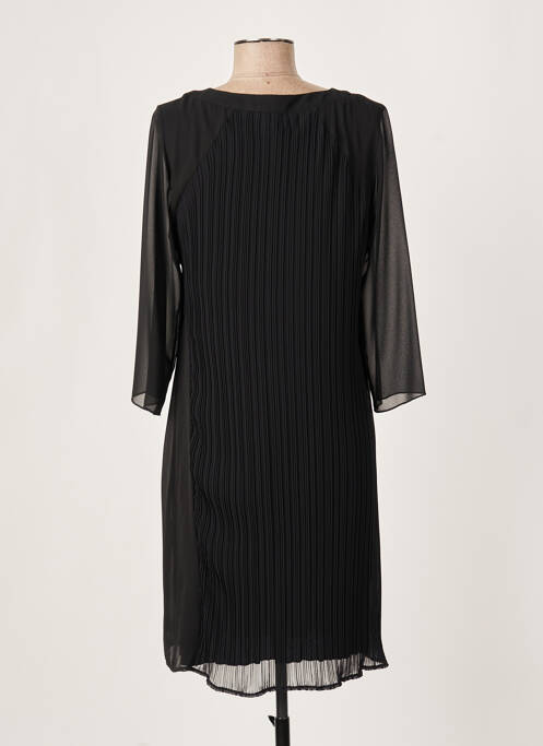 Robe mi-longue coupe fluide manches longues noir FRANCE RIVOIRE femme