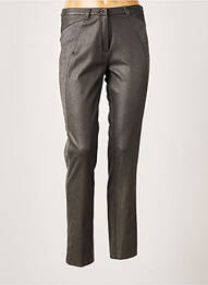 Pantalon droit fermeture zippée sous rabat boutonné taille normale violet MERI & ESCA femme